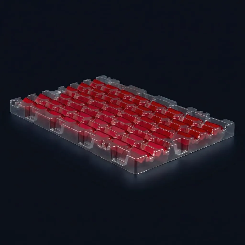 Einwegtray PET Kunststofftray befüllt transparent – Scafa Thermoforming